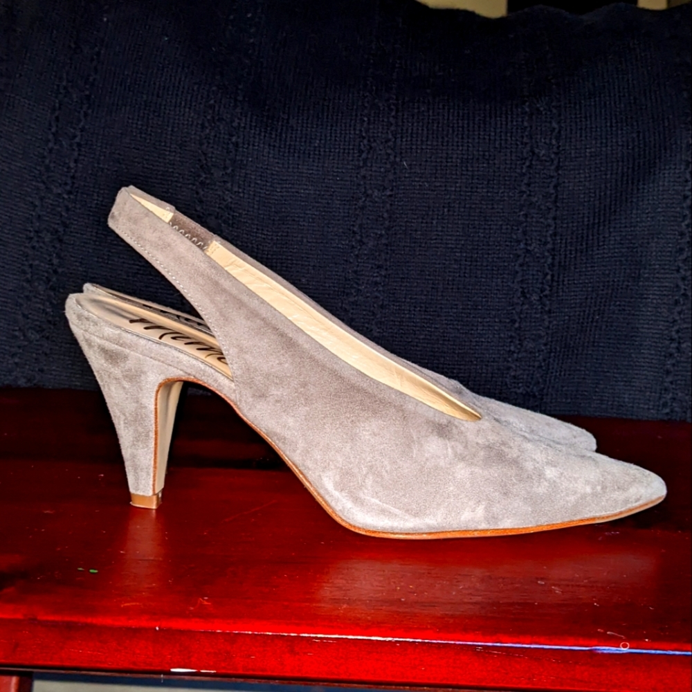 Mimosa gray suede sling back size 39 (US 8)